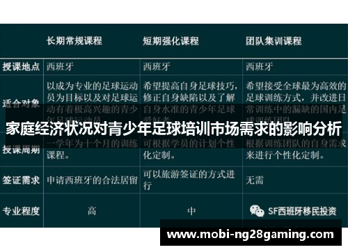 家庭经济状况对青少年足球培训市场需求的影响分析